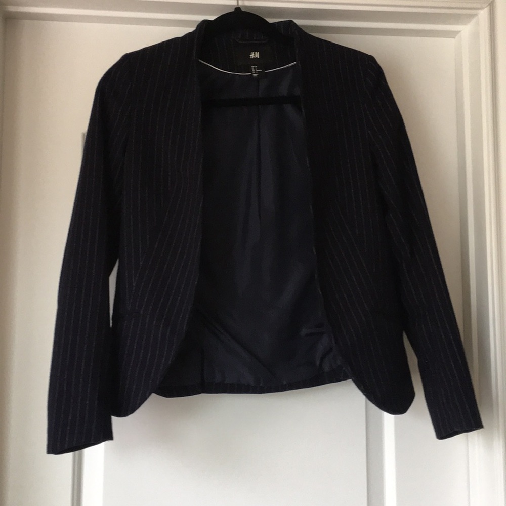 Navy Blue pinstripe blazer